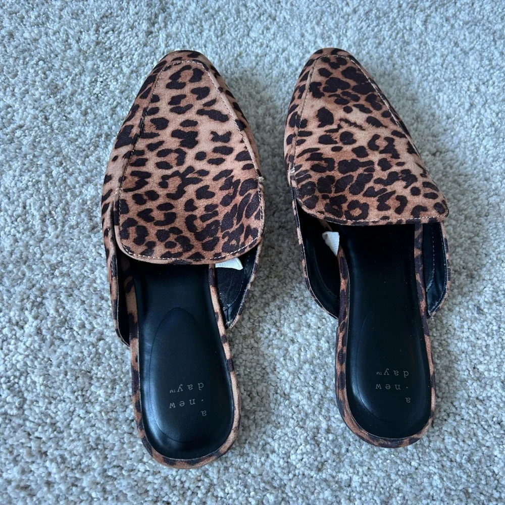 a new day Leopard Print Slip-On Loafers in Brown and Black - Picture 3 of 5